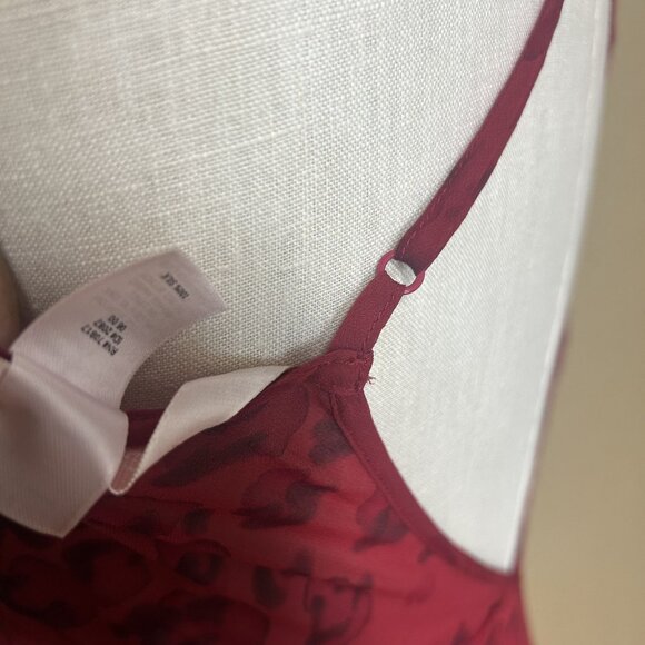 Victoria’s Secret Vintage Halter Nightgown Silk Maxi Dress Red Size Medium - Picture 5 of 11